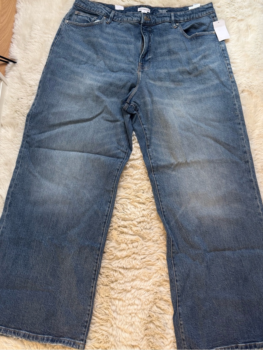 Good American Medium Blue Relaxed Waist Jeans